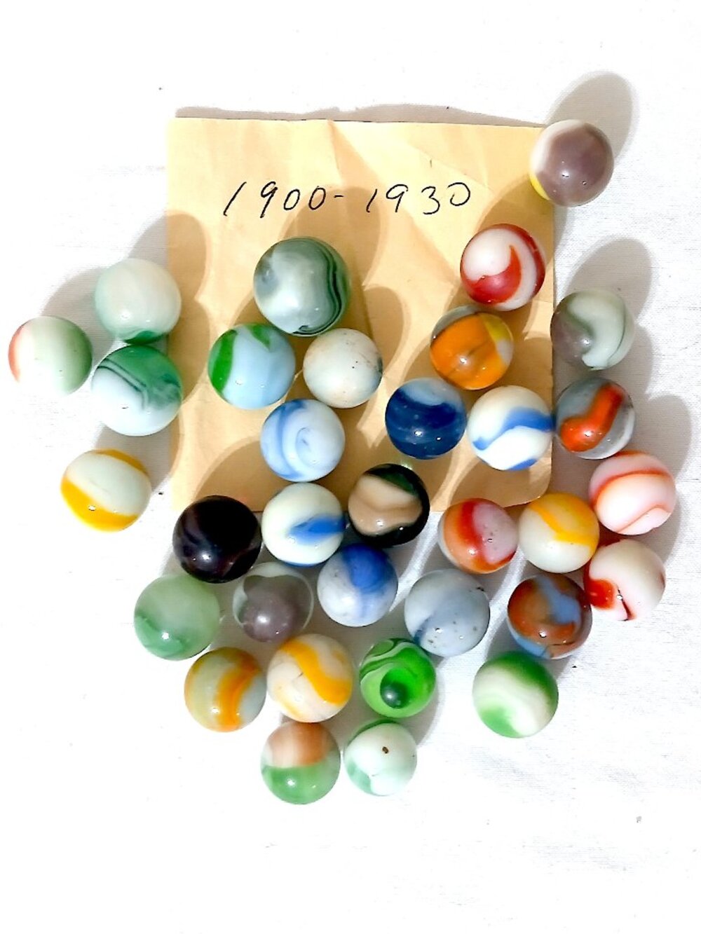 Lot of 33 Vintage Antique Glass Marbles Akro Agate Peltier Swirl Mixed Estate